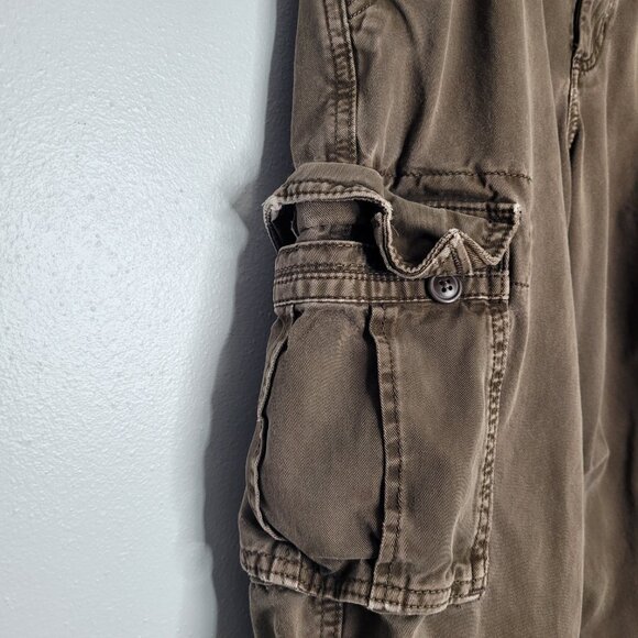 Abercrombie and Fitch brown loose fit cargo fit y2k pants size 30x32 - Picture 3 of 7